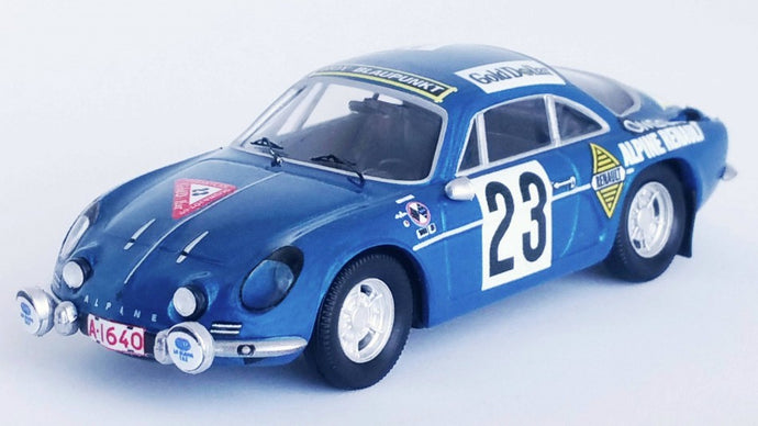 RENAULT ALPINE A110 N 23 RALLY 1000 LAKES 1969 JORMA LUSENIUS - SEPPO HALME BLUE 1:43