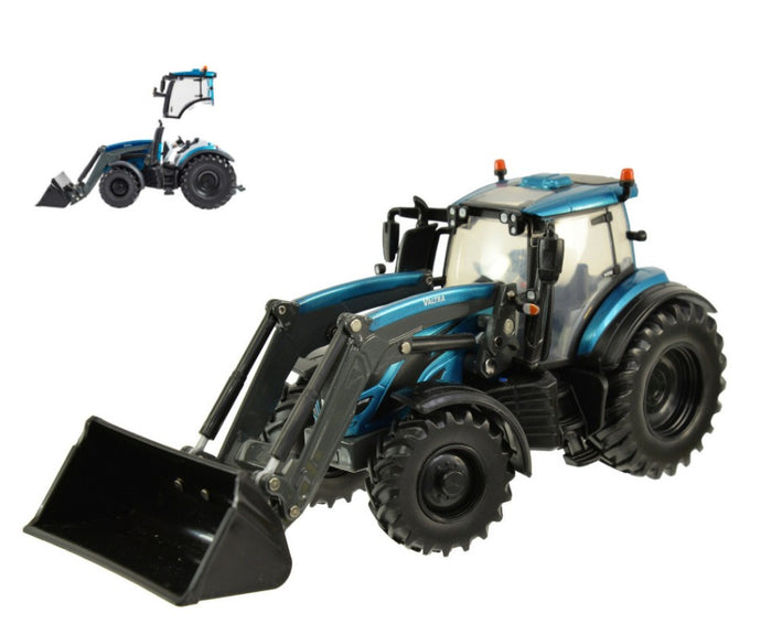 VALTRA T234 TRACTOR WITH FRONT LOADER 2020 BLUE BLACK 1:32