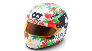 ARAI HELMET F1 CASCO HELMET ALPHA TAURI AT04 TEAM ALPHA TAURI N 22 MONZA ITALY GP 2023 YUKI TSUNODA WHITE GREEN RED 1:5