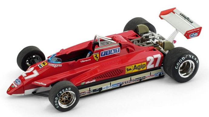 FERRARI F1 126C2 N 27 2nd SAN MARINO IMOLA GP 1982 GILLES VILLENEUVE RED 1:43