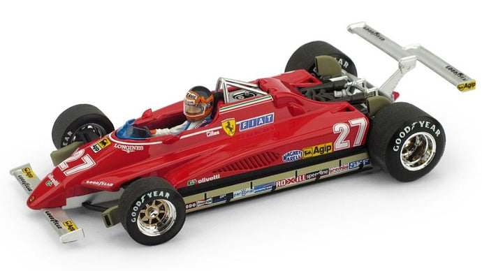 FERRARI 126 C2 GILLES VILLENEUVE 1982 N.27 LONG BEACH GP W/PILOTE 1:43