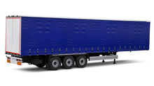 Indlæs billede til gallerivisning TARPOLIN TRAILER FOR TRUCK RIMORCHIO BLUE/WHITE 1:24
