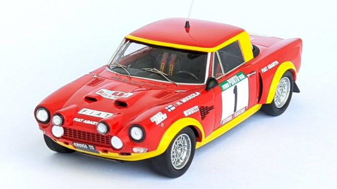 FIAT 124 ABARTH RALLY N.1 2nd RALLY OF PORTUGAL 1975 MIKKOLA-TODT1:43