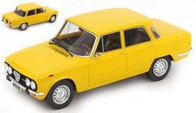 Indlæs billede til gallerivisning ALFA ROMEO GIULIA NUOVA SUPER 1974 LIGHT YELLOW 1:18