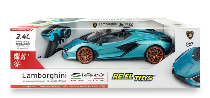 LAMBORGHINI SIAN BLUE C/BATTERIE RICARICABILI AL LITIO Fjernstyret 1:12
