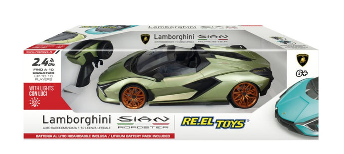 LAMBORGHINI SIAN GREEN C/BATT.RICARICABILI AL LITIO Fjernstyret 1:12