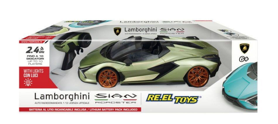 LAMBORGHINI SIAN GREEN C/BATT.RICARICABILI AL LITIO Fjernstyret 1:12