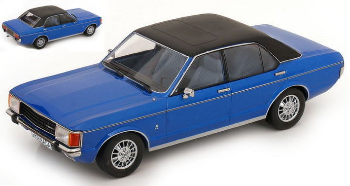 FORD GRANDA MK I 1975 MET.BLUE/MATT BLACK 1:18