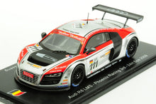 Indlæs billede til gallerivisning Audi R8 LMS #111 MOSER/FASSLER/MARGARITIS/BASSENG 3rd 24H SPA 2009 Limited Edition sølv/rød/sort 1:43