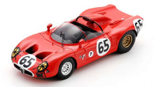 Indlæs billede til gallerivisning ALFA ROMEO 33 SPIDER TEAM AUTODELTA N 65 12h SEBRING 1967 A.DE ADAMICH - T.ZECCOLI RED 1:43