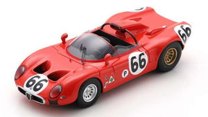 ALFA ROMEO 33 SPIDER TEAM AUTODELTA N 66 12h SEBRING 1967 R.BUSSINELLO - N.GALLI RED 1:43