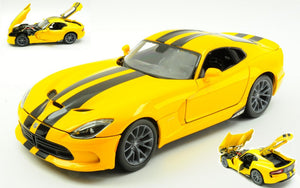DODGE VIPER GST 2013 YELLOW W/BLACK STRIPES 1:18
