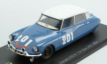 Indlæs billede til gallerivisning Citroen DS 19 #201 VERRIER/BERTAUT 24H SPA 1964 Limited Edition blå/hvid 1:43