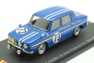 Renault 8 GORDINI #73 BIANCHI/VINATIER 1st CLASS COUPE 24H SPA 1966 Limited Edition blå/gul/sort 1:43