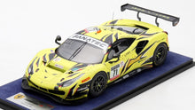 Indlæs billede til gallerivisning FERRARI 488 GT3 EVO 3.9L TURBO V8 TEAM IRON LYNX N 71 3rd 24h SPA 2022 ANTONIO FUOCO - DAVIDE RIGON - DANIEL SERRA WITH SHOWCASE YELLOW BLACK 1:18