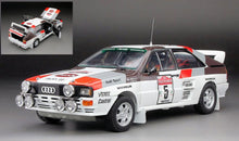 Indlæs billede til gallerivisning Audi QUATTRO A2 #5 MIKKOLA/HERTZ RALLY SAN REMO 1983 hvid/grå/rød 1:18