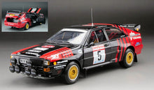 Indlæs billede til gallerivisning Audi QUATTRO A2 #5 BOSCH/BOND CIRCUIT DES ARDENNES 1986 sort/rød 1:18