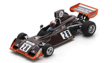Indlæs billede til gallerivisning Brabham BT42 #28 JOHN WATSON DUTCH GP 1974 mørk brun/orange 1:43