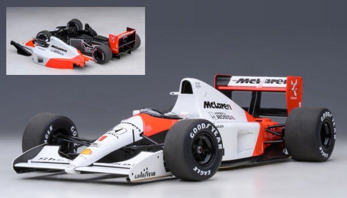 McLAREN F1 MP4/6 HONDA N 1 WORLD CHAMPION 2nd JAPAN GP AYRTON SENNA 1991 - WITH McLAREN LOGO RED WHITE 1:18