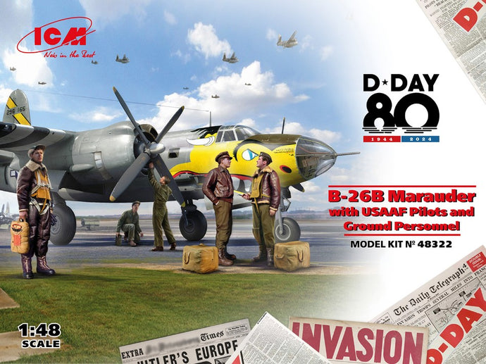 B-26B MARAUDER WITH USAAF PILOTS AND GROUND PERSONNELL KIT 1:48