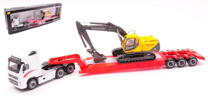 VOLVO FH12 WITH EXCAVATOR EC210 1:87