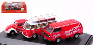 3 PIECES VW SET COCA COLA 1:76