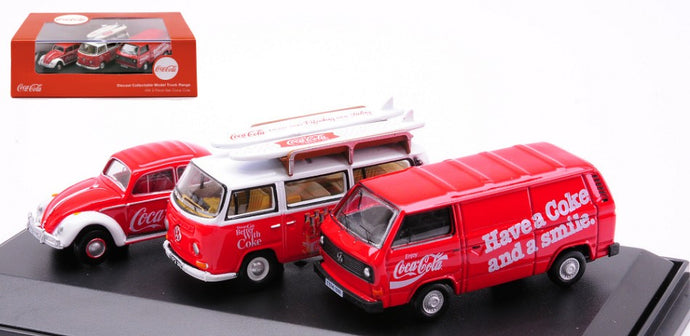 3 PIECES VW SET COCA COLA 1:76