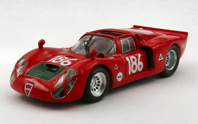 ALFA ROMEO 33.2 TEAM AUTODELTA SPA N 180 TARGA FLORIO 1968 IGNAZIO GINTI - NANNI GALLI RED 1:43