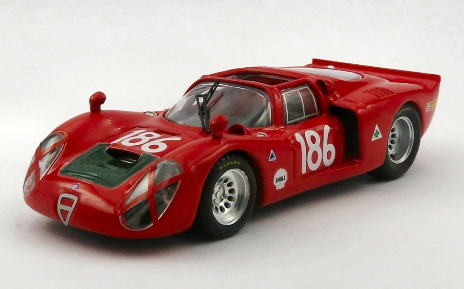 ALFA ROMEO 33.2 TEAM AUTODELTA SPA N 180 TARGA FLORIO 1968 IGNAZIO GINTI - NANNI GALLI RED 1:43