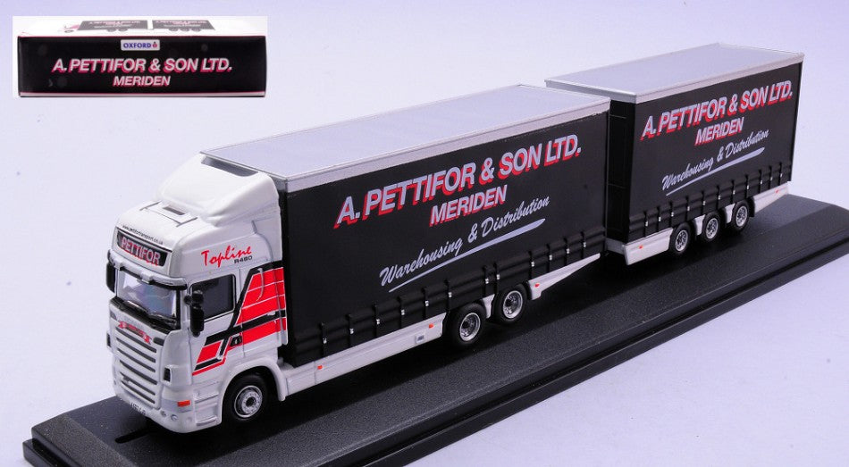 AUTOARTICOLATO SCANIA TOPLINE DRAWBAR A.PETTIFOR & SON LTD 1:76