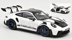 PORSCHE 911 GT3 RS W/WEISSACH PACK 2022 WHITE/INDIGOBLUE 1:18