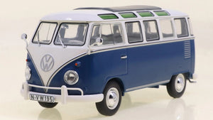 VW SAMBA BUS BLUE/WHITE 1:32