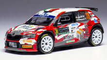Indlæs billede til gallerivisning Skoda FABIA RALLY2 #38 LOCATELLI/TIRABOSCHI RALLY MONTE CARLO 2024 rød/hvid/grå 1:43
