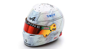 BELL HELMET F1 CASCO HELMET RENAULT A523 TEAM BWT ALPINE N 31 BRITISH GP 2023 ESTEBAN OCON WHITE 1:5