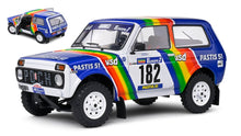 Indlæs billede til gallerivisning LADA NIVA N 182 RALLY PARIS-DAKAR 1984 JEAN PIERRE JABOUILLE - MICHEL SARDOU WHITE BLUE 1:18