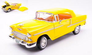 CHEVROLET BEL AIR CONVERTIBLE 1955 YELLOW 1:18