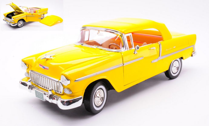 CHEVROLET BEL AIR CONVERTIBLE 1955 YELLOW 1:18