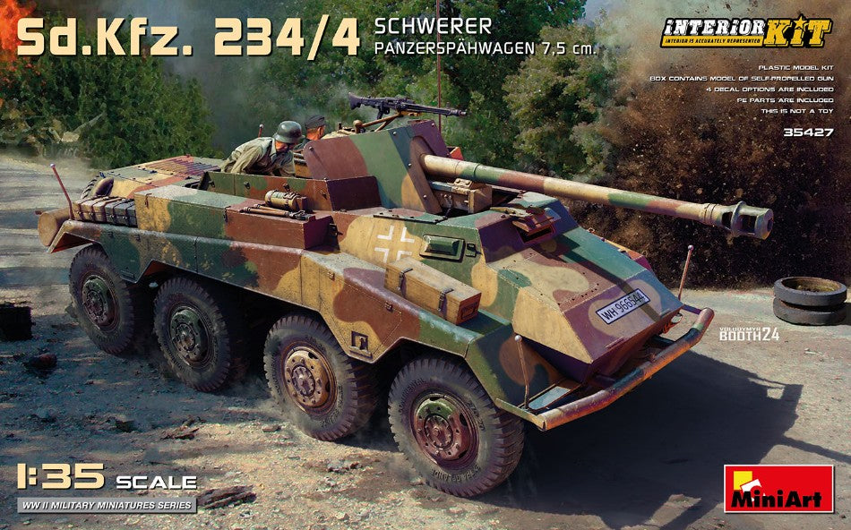 SD.KFZ.234/4 SCHWERER PANZERSPAHWAGEN 7,5 cm KIT 1:35