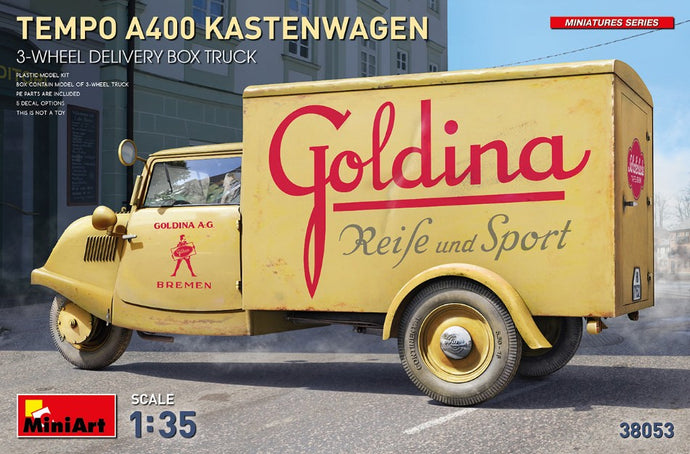 TEMPO A400 KASTENWAGEN 3-WHEEL DELIVERY BOX TRUCK KIT 1:35