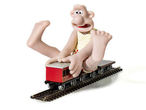 WALLACE & GROMIT - THE WRONG TROUSERS - WALLACE & FLATBED WAGON rød/grå