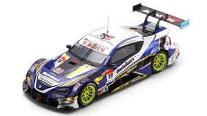TOYOTA SUPRA GR TEAM WEDSSPORT BANDOH N 19 GT500 CLASS SUPER GT 2021 YUJI KUNIMOTO - RITOMO MIYATA BLUE WHITE YELLOW 1:43