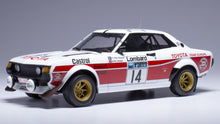 Indlæs billede til gallerivisning Toyota CELICA 2000 GT (RA21) #14 WALFRIDSON/JENSEN RAC RALLY hvid/rød/sort 1:18