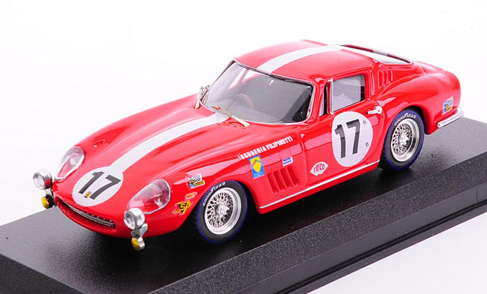 FERRARI 275 GTB 3.3L V12 TEAM SCUDERIA FILIPINETTI N 17 24h LE MANS 1968 JACQUES REY - CLAUDE HALDI RED 1:43