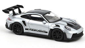 PORSCHE 911 GT3 RS 2022 SILVER AND BLACK STICKERS JET CAR 1:43