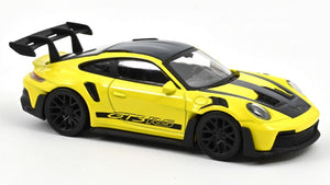 PORSCHE 911 GT3 RS 2022 YELLOW AND BLACK STICKERS JET CAR 1:43