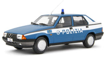 Indlæs billede til gallerivisning Alfa Romeo 75 1.6-1.8 POLIZIA 1985 blå/hvid 1:18