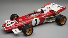 Indlæs billede til gallerivisning Ferrari 312 B2 F1 #3 CLAY REGAZZONI DUTCH GP ZANDVOORT 1971 + FIGUUR (with showcase) rød/hvid 1:18