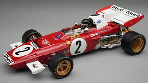 Ferrari 312 B2 F1 #2 JACKY ICKX WINNER DUTCH GP ZANDVOORT 1971 + FIGUUR (with showcase) rød/hvid 1:18
