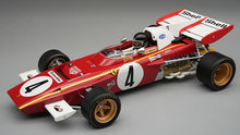 Indlæs billede til gallerivisning Ferrari 312 B2 F1 #4 JACKY ICKX MONACO GP 1971 + FIGUUR (with showcase) rød/hvid/gul 1:18