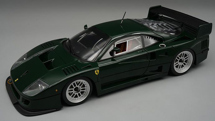 FERRARI F40 LM 1996 PRESS VERSION DARK ENGLISH GREEN C/VETRINA